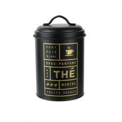 Tea metal storage canister