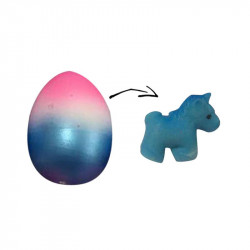 Grossiste œuf magique multicolore licorne bleue