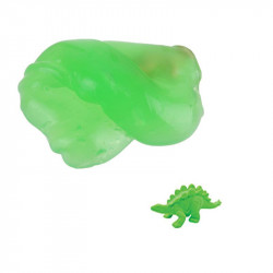 Grossiste pochette pâte gluante avec jouet dinosaure vert