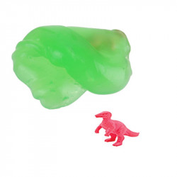 Grossiste pochette pâte gluante avec jouet dinosaure rose
