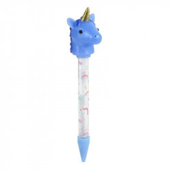 Grossiste et fournisseur. Stylo lumineux licorne bleu.