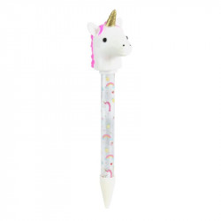 Grossiste et fournisseur. Stylo lumineux licorne blanc.