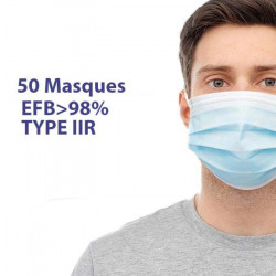 Grossiste Boite de 50 masques chirurgicaux type IIR - Adulte