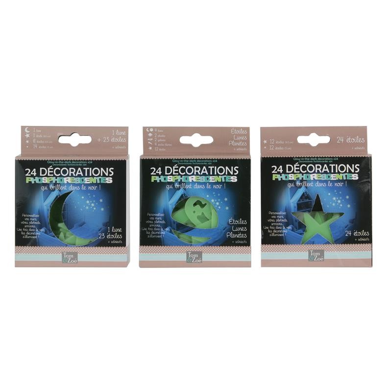 Grossiste et fournisseur. Sticker étoiles et planètes phosphorescentes x 24 Grossiste et fournisseur. Sticker étoiles et planètes phosphorescentes x 24