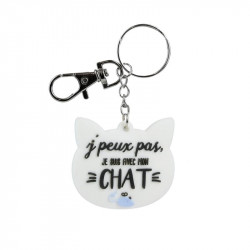 Cat head shape keychain