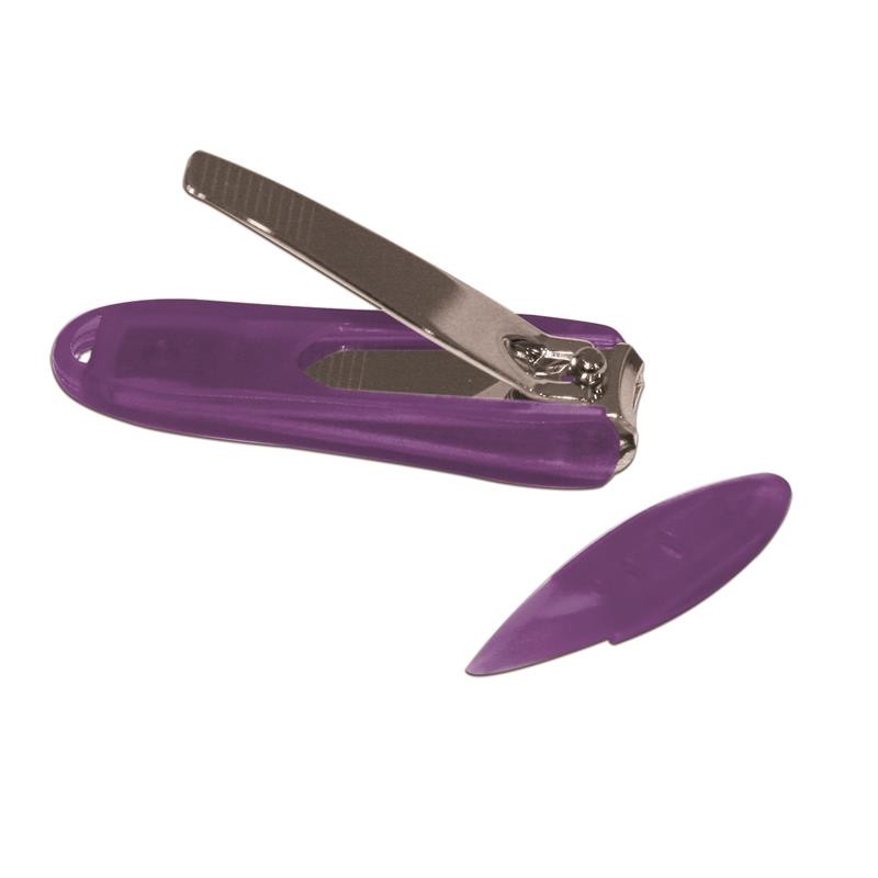 Grossiste et fournisseur. Coupe-ongles avec réservoir intégré violet