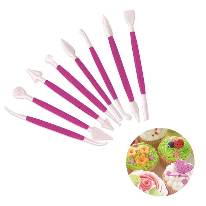 Grossiste et fournisseur. Ustensiles pour la décoration de cupcakes x 8 rose