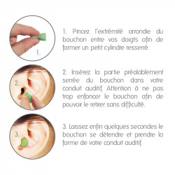 Grossiste et fournisseur. Paire de bouchons d'oreilles x 4 avec un étuis