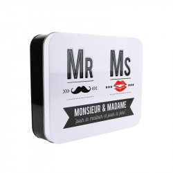 'Mr and Mrs' metal storage box