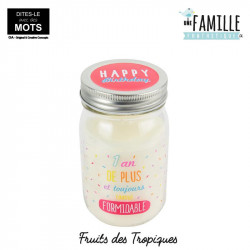 Grossiste et fournisseur. Bougie Mason Jar "1 an de plus et toujours aussi formidable"