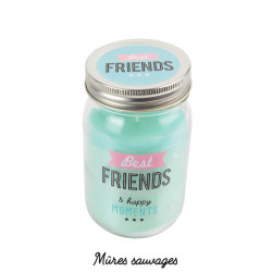 Grossiste et fournisseur. Bougie Mason Jar Best friends verte