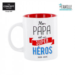 Grossiste et fournisseur. Mug Papa est un super-héros.