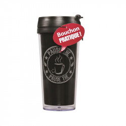 Grossiste et fournisseur. Mug de transport isotherme noir