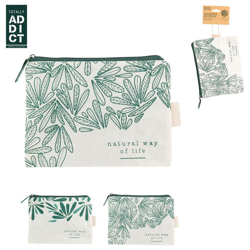 Grossiste et fournisseur. Pochette en toile "Natural way of life"