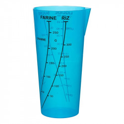 Grossiste. Verre doseur de 500 ml bleu