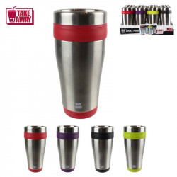 Grossiste. Mug de transport isotherme en inox - 400 ml