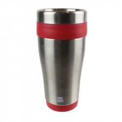 Grossiste. Mug de transport isotherme  rouge en inox - 400 ml