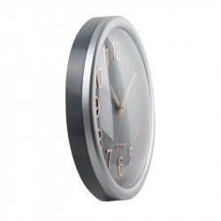 Grossiste. Horloge silencieuse 35 cm grise et cuivrée