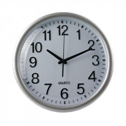 Grossiste. Horloge silencieuse 35 cm noire et grise