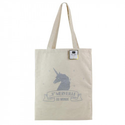 Grossiste. Tote bag licorne argenté