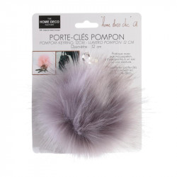 Grossiste et fournisseur. Porte-clés pompon gris