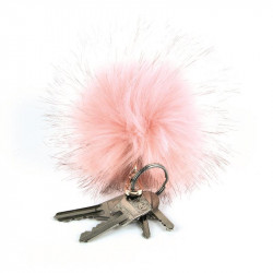 Grossiste et fournisseur. Porte-clés pompon rose