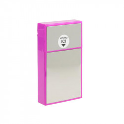 Grossiste. Etui pour paquet de cigarettes slim rose avec effet miroir