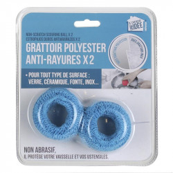 Grossiste et fournisseur. Grattoir de vaisselle anti-rayures bleu  x 2