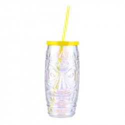 Grossiste. Mason Jar en forme de totem jaune