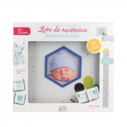 Grossiste. Livre de naissance personnalisable bleu