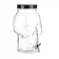 Skull face Mason jar glass...