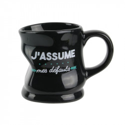 Grossiste. Mug déformé avec message humoristique noir