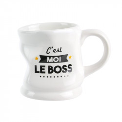 Grossiste. Mug déformé avec message humoristique blanc