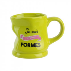 Grossiste. Mug déformé avec message humoristique vert clair