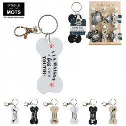 Dog bone shape key ring chain