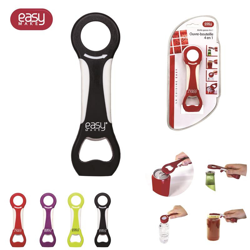 Ouvre Bouteille Ergonomique GreeSuit Ouvre-boîte Manuel 2 Pack - Ouverture Facile Pour Bocaux Et Bouteilles - Poignée Caoutchouc - Rouge Et Bleu Apriscatole Professionale - 4