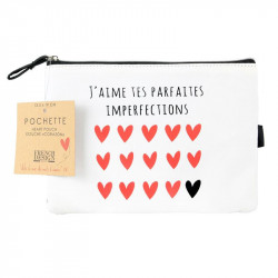 Heart pattern makeup pouch