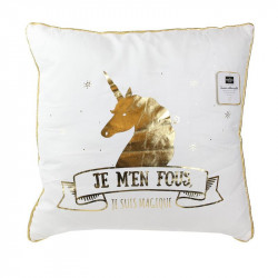 Grossiste. Coussin spécial licorne 40 x 40 cm doré