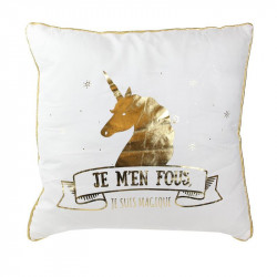 Grossiste. Coussin spécial licorne 40 x 40 cm doré