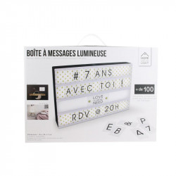 Grossiste. Boîte lumineuse à messages A3 - 85 lettres