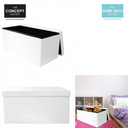 White storage bench chest...