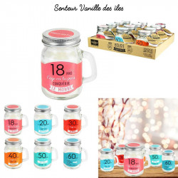 Birthday jar candle