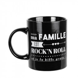 Grossiste. Mug spécial famille noir et blanc