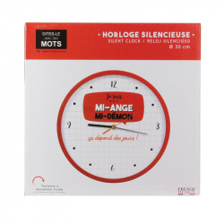 Grossiste. Horloge silencieuse rouge