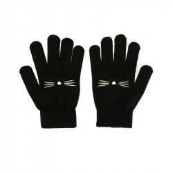 Grossiste. Gants à messages femme pour l'hiver noirs