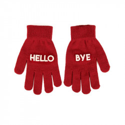 Grossiste. Gants à messages femme pour l'hiver rouges