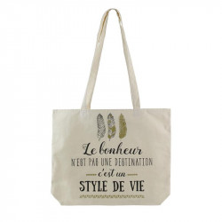 Grossiste. Sac en toile beige-noir