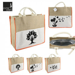 Burlap grocery bag