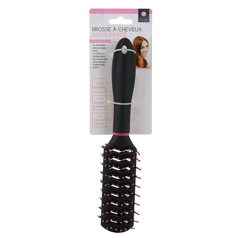 Grossiste. Brosse à cheveux à double face rose