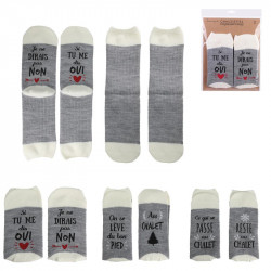 Grossiste. Chaussettes à messages pour adultes